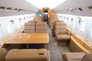 Meridian Air Charter Falcon 2000 interior