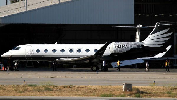 Nike G650 private jet leaves Gulfstream's paint shop