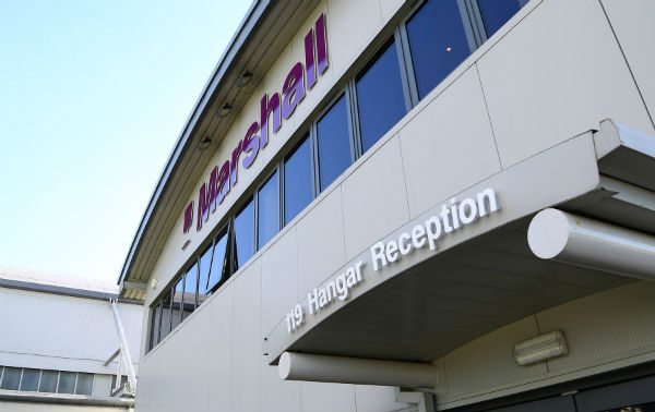 The newly-branded Marshall Aviation Services at Hawarden Airport, Broughton.