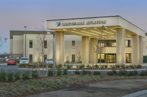 exterior of Landmark Aviation's Norfolk International Airport facility