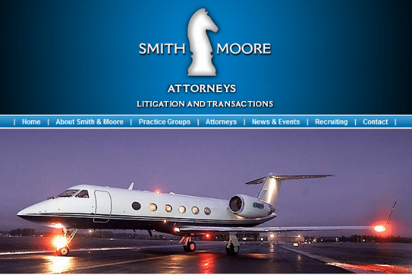 Smith & Moore's website features lots of aircraft imagery.