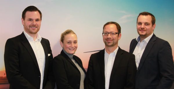 AC Aviation Charter's Bernhard Wipfler, Maria Lendvay, Florian Schramböck and Gerald Trenner