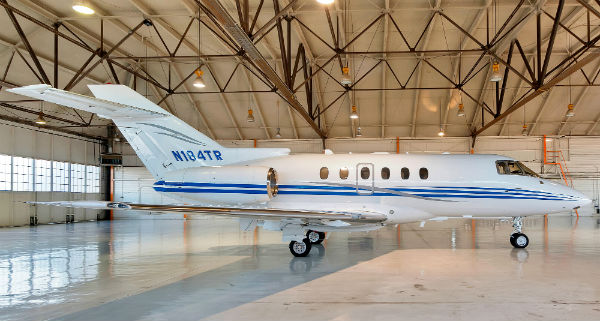 Axis Jet's newest aircraft available for charter, a Hawker 800XP