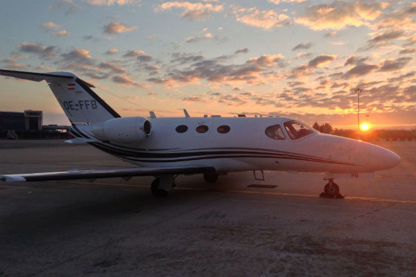A Citation Mustang operated by GlobeAir.