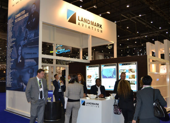 Landmark Aviation exhibition stand at EBACE 2014